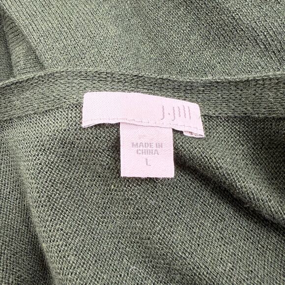 J Jill Women's Olivia Boatneck Tunic Sweater Large Hunter Green - Picture 5 of 12